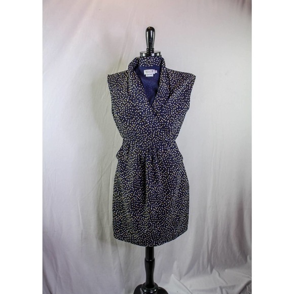 Molly Bracken Mini Dress V Neck Wrap Top Sleeveless Graphic Print Size XS - Picture 1 of 3